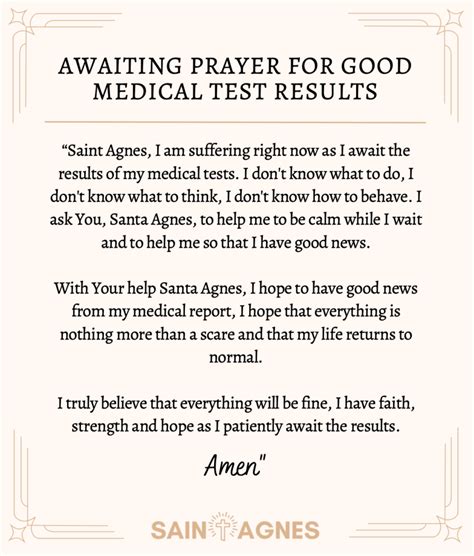 Prayer For Good Medical Test Results {3 Examples} .